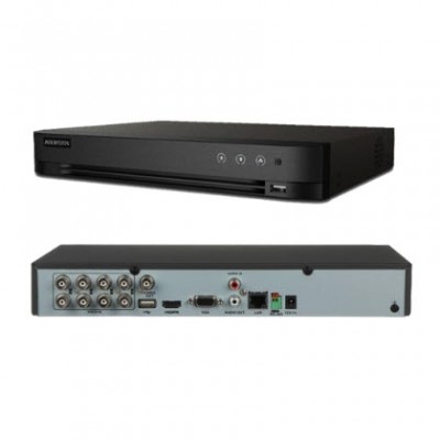 HIKVISION iDS-7208HQHI-M1/S Turbo AcuSense DVR, Human/Vehicle Analysis, 8-ch analog, 1080P, up to 12-ch IP, 4MP, 1U,  2 HDD SATA Interface, H.265 Pro+