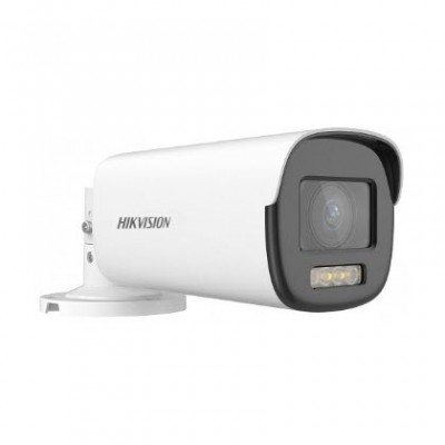 HIKVISION DS-2CE19DF8T-AZE ColorVu Motorized Bullet auto focus Camera , PoC,  2.8 mm to 12 mm lens. 2MP high performance CMOS, 1920 × 1080 resolution 24/7 color imaging with F1.0 aperture.  White Light Range 40M Water and dust resistant IP68