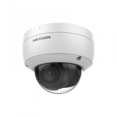 HIKVISION DS-2CD2123G2-IU AcuSense 2MP Dome Network Camera, Fixed focal lens, 2.8 and 4mm optional, 1920 × 1080 resolution, Focuses on Smart Human/Vehicle Detection, Water and dust resistant IP67, IK10 Support microSD card up to 256 GB Built-in microphone