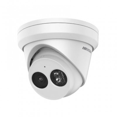 Hikvision DS-2CD2343G2-I(U) PoE 4MP AcuSense Outdoor IP Turret Camera Fixed lens, 2.8 and 4mm optional, 2688 × 1520 resolution, SD Card Slot up to 256GB, Smart Human/Vehicle Detection, H.265+, Water and dust resistant IP67 U: Built-in microphone