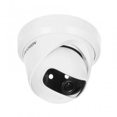 HIKVISION DS-2CD2345G0P-I 4MP Ultra wide angle fixed lens Turret Network Camera, 1.68 mm Fixed lensl, Resolution 2688 × 1520 Smart Human/Vehicle Detection, H.265+ Compression Technology, Support microSD card up to 256 GB HIK-cloud service , 3-Axis adjus
