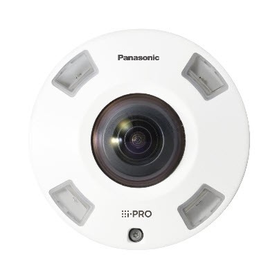 I-PRO (Panasonic) WV-S4556L 5MP Sensor Outdoor 360-degree Fisheye Network Camera with AI engine, 1x Zoom, H.265, Built-in IR LED, IK10, IP66								