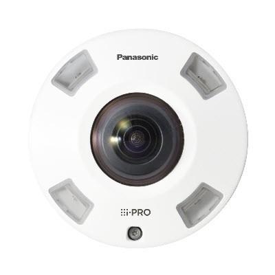 i-PRO WV-X4573L 12MP Vandal Resistant Outdoor Fisheye Network Camera, 1x Zoom, H.265, Built-in IR LED, IK10, IP66, Audio in/out								
