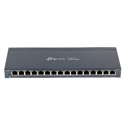 tp-link TL-SG116 16 Port Gigabit Unmanaged Ethernet Shielded Ports Network Switch, Fanless, Wall-Mount							 							