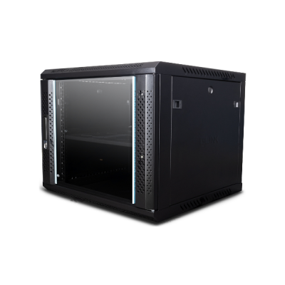GLINK GC9U(60) BL Wall Rack 9U (60x60x50cm) Black Network cabinet 40+10cm Removable side panels easy to install and maintain