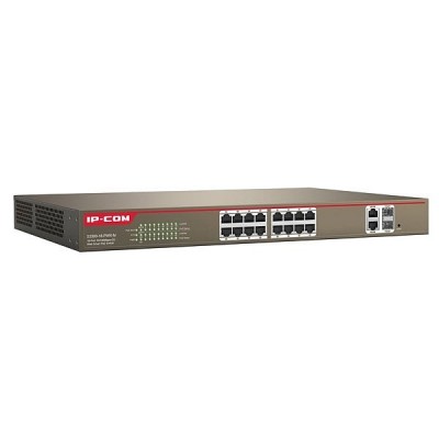 IP-COM S3300-18-PWR-M 16-PoE Ports Manage Switch 10/100Mbps, 2-Port RJ45/SFP Gigabit Combo, Manage Switch with 250M Trans. Power Budget:230W Web Smart Config