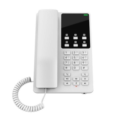Grandstream GHP620W Desktop Hotel Phone w/ built-in WiFi, 3-way audio conferencing, White
