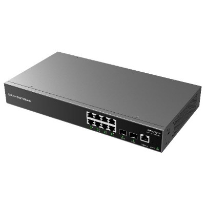 Grandstream GWN7801P Enterprise Layer 2+ PoE Managed Network Gigabit Switch 8 Ports PoE af/at 10/100/1000 Mbps RJ45, 2 ports SPF Desktop/ Wall-Mount