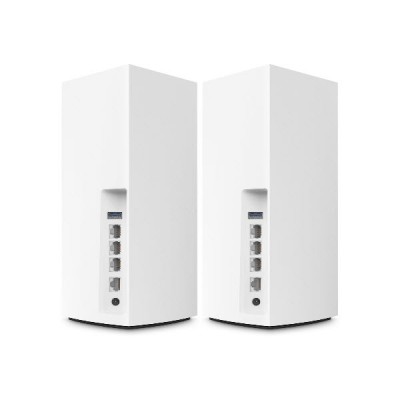 Linksys LSS-MX8400-AH Tri Band Mesh Router Velop WiFi 6 Intelligent Mesh technology, Dynamic Backhaul, Delivering 4.2Gbps WiFi speeds covering up to 500 sq. m. Handles 80+ devices (Pack 2)