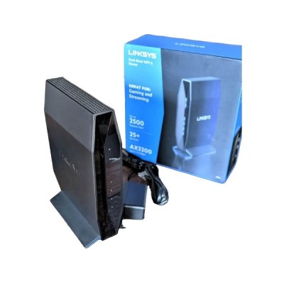 Linksys E8450 AX3200 WiFi 6 Gigabit Router Dual-Band Wireless, 4 Gigabit Ethernet Ports, speed up to 3.2 Gbps, 230 sq m, 25 Devices Quick, easy set up