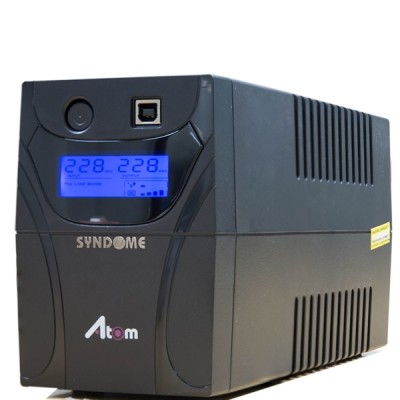 SYNDOME ATOM 850-LCD UPS 850VA/360W, Stabilizer, LCD Display, Universal Socket 4 Outlet (ส่งฟรีทั่วประเทศ)