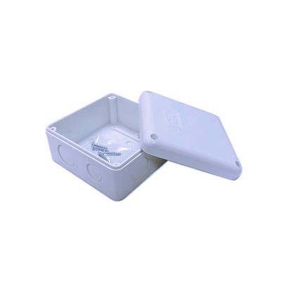 กล่องกันน้ำขนาด 4x4 นิ้ว พลาสติกสีขาว (Waterproof Plastic Box) สำหรับกล้องวงจรปิด 