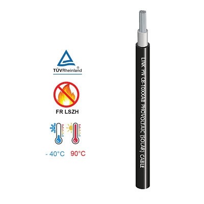 Link CB-1060AB-5 PV Solar Cable, 62930 IEC131, H1Z2Z2-K, (1,500V), 1x6 mm² Black Color 500 m./Roll. 