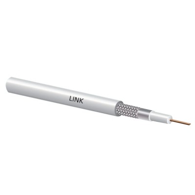 LINK CB-0109S+1WH RG 6/U Cable White Jacket, 96% Shield STANDARD+ 100m./Easy Box