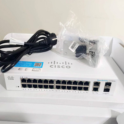 Cisco CBS110-24T-EU Unmanaged Gigabit Layer 2 Switch 24 Ports 10/100/1000 Mbps +  2x1G SFP Shared 48 Gbps Switching Capacity Rack-mountable