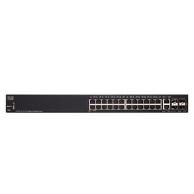 Cisco SG350-28 Managed Switch with 28 Gigabit Ethernet (GbE) Ports with 24 Gigabit Ethernet RJ45 Ports Plus 2SFP Slots, 2 Gigabit Ethernet Combo