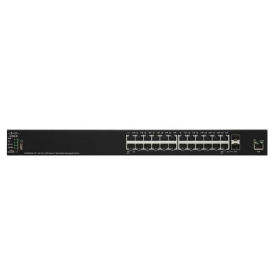 Cisco SG350XG-24T 24-port 10GBase-T Stackable Switch 10G copper + 2 combo 10G copper/SFP+ plus 1 GE OOB management (2 10GE copper/SFP+ combo)