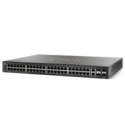 SG500-52P : 52 Port Gigabit PoE Stackable Managed L3 Switch + 2-port 10/100/1000 Gigabit Combo (SFPs) + 2-Port SFPs + PoE (IEEE 802.3af) Max 375 Watt