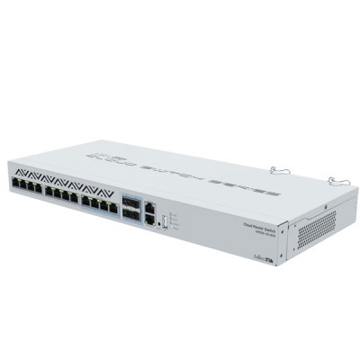 MikroTik CRS312-4C+8XG-RM 8-Ports 10G RJ45 Ethernet and 4 Combo 10G Ethernet/ SFP+ ports, Cloud Router Switch + MikroTik  RouterOS or SwitchOS, License level 5, Rack-Mount kit (Included)