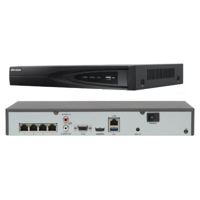 Hikvision DS-7604NI-K1/4P(D) 4 PoE network interfaces, 40 Mbps incoming bandwidth													