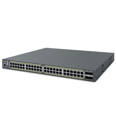 EnGenius ECS1552P Cloud Managed 48 Port Gigabit Layer 2+ Switch PoE+ with 4 SFP+ Ports, 802.3af/at PoE+ with 410W PoE budget, Rack-Mountable