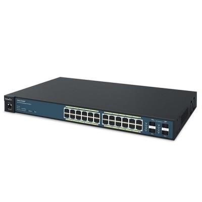EnGenius EWS7928P L2 Switch PoE 24-Port Gigabit Managed 802.3af/at, 4-Port SFP, Total Budget 185W,Centralized Network Management, Rackmount 1U Model