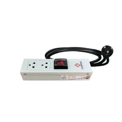 19" GERMANY G7-00002 AC Power Distribution 2 TIS Outlets w/Cable 1.8 M. , w/ SW Cover & Surge Protection