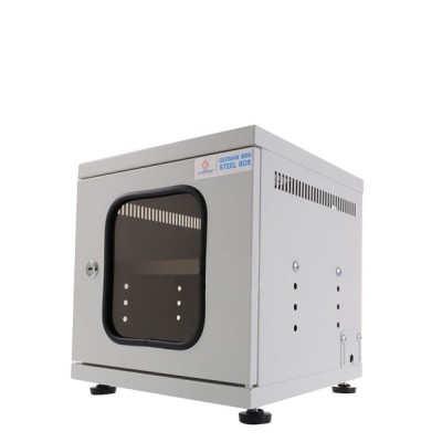 19" GERMANY G6-30030 Mini Steel Box Rack W/Shelf, Gray (30x30x30cm) 