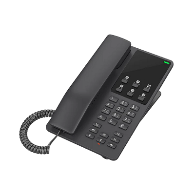 GrandStream GHP621 Desktop Hotel Phone 3-way audio conferencing, Includes one 100Mbps network port with PoE, Black
