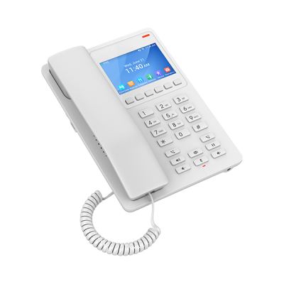 Grandstream GHP630 Compact IP Phone 3 SIP Phone 3 Line Dual band Wifi 3.5" Color LCD PoE support Desktop Hotel phone Adapter not include White 
