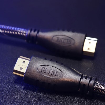 GLINK029-3 [VERSION 1.4] สาย HDMI (Male/Male)  สายถักระดับ PREMIUM HDMI (High Speed HDMI Cable With Ethemet)  ยาว 3 เมตร								 								