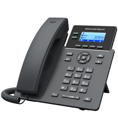 Grandstream GRP2602P Small Business IP Phone 2 Lines 4 SIP Accounts, 10/100Mbps,Headsets RJ9 Port, LCD Display HD audio quality, POE Support