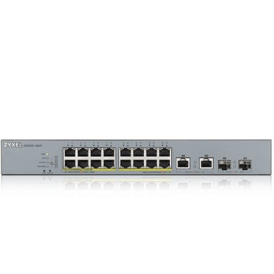 Zyxel GS1350-18HP 18-port 16 POE Smart Managed PoE Switch with GbE Uplink 250 watt  802.3af/at  RJ-45/SFP 2