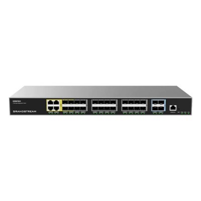 Grandstream GWN7831 Enterprise Layer 3 Managed Aggregate Network Switch, 4 x Combo Gigabit Ethernet Ports, 24 x Gigabit SFP, 4 x Gigabit SFP+, Redundant PSU