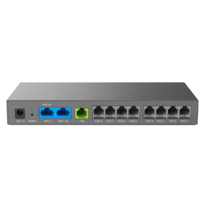 Grandstream HT881 Analog FXO Gateway  8 ports FXO 3 SIP profiles through 1 FXS port and  3-way voice conferencing per port High-performance NAT router adapter not include