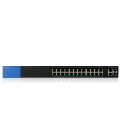 Linksys LGS326MP PoE+ Smart 24 Port Gigabit Network Switch + 2X Gigabit SFP/RJ45 Combo Ports Spanning Tree/Link Aggregation/VLAN, Total Budget 384W