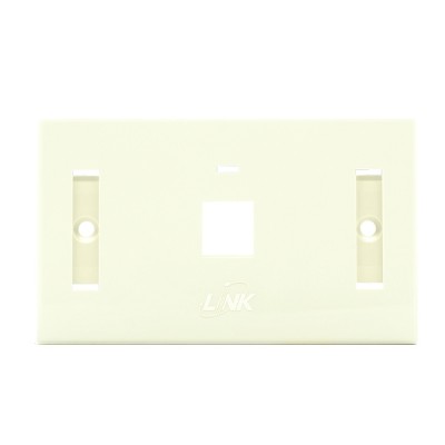 Link US-2001A Face Plate 1 Port With Icon & Lable ID, Ivory color