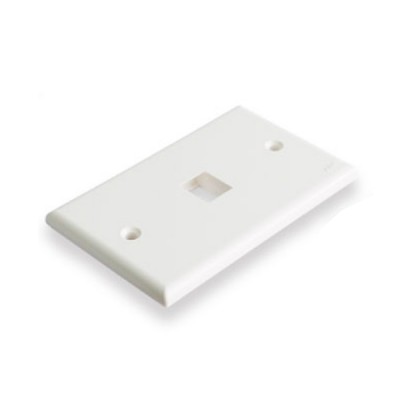 Link US-2311 Shiny Face Plate, 1 Port White