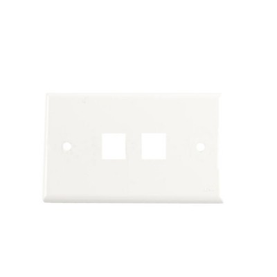 Link US-2312 Shiny Face Plate, 2 Port White