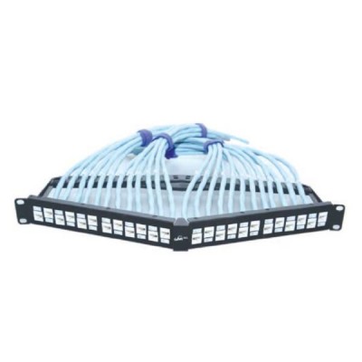 Link US-3224SL CAT 6A Angle Patch Panel 24 Port, Slim Jack