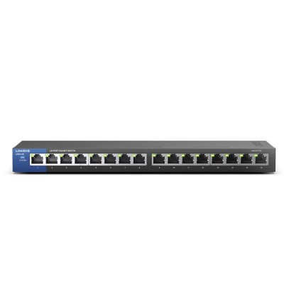 Linksys LGS116 Switch 16-Port Gigabit Ethernet Unmanaged, 32 Gbps Bandwidth, Metal Enclosure