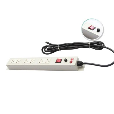 MAP M7-00006 Power Distribution Unit 6 Universal (PDU) Outlet 3M., Line Suppression