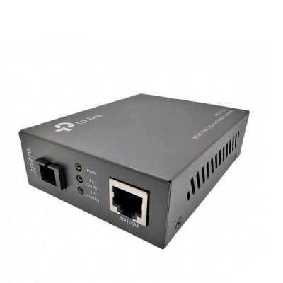 tp-link MC112CS 10/100Mbps RJ45 to 100Mbps single-mode SC fiber Converter, Full-duplex,Tx:1310nm, Rx:1550nm, up to 20Km