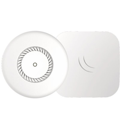 Mikrotik RbcAPGi-5acD2nD (cAP ac) Dual-band 2.4 / 5GHz Wireless Access Point for Mounting on a Ceiling or Wall with 2x Gigabit Ethernet ports (1 with PoE output), PoE 802.3af/at Support, 24V 1.2A power adapter + Gigabit PoE injector (Included)