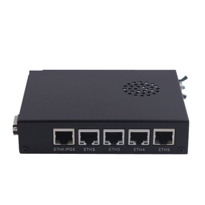 MikroTik RB450Gx4 Router 5-Port Gigabit Ethernet, Fast AR7161 680MHz Atheros CPU, 1-Port DB9 RS232C, MikroTik RouterOS Level5 license