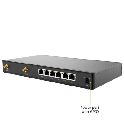 Peplink B One Dual-WAN VPN Router, 2 Gigabit WAN port and 4 Gigabit LAN port, WiFi-6 Dual-Band, Throughput 1Gbps, Load Balancing/VPN/Firewall/InControl2 Support