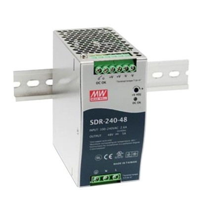 Link PS-9124 DC Power Supply 240 W. 48 V, Industrial DIN Rail, w/PFC Funtion (for Industiral PoE Switch)