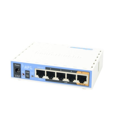 Mikrotik RB952Ui-5ac2nD (hAP ac lite) Access Point Dual-Concurrent 2.4/5GHz, 802.11ac, 5-Port Ethernet, PoE-Out, USB for 3G/4G Support