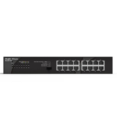 Reyee RG-ES116G Switch 16-Port Gigabit 10/100/1000 Mbps RJ45 Unmanaged Switch, Rack-Mount Support