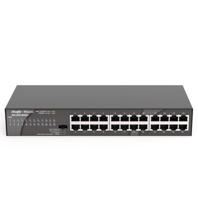 Reyee RG-ES124GD Switch 24-Port Gigabit 10/100/1000 Mbps RJ45 Unmanaged Switch, Rack-Mount Support